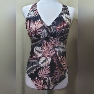 Hurley One-piece Swim Suit, Size Medium, Floral Print